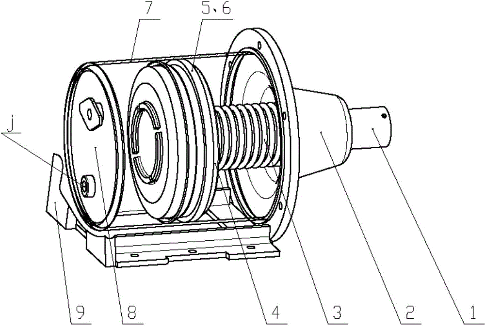 Device capable of enabling rotary-extrusion type brake cylinder to rotate for lubrication