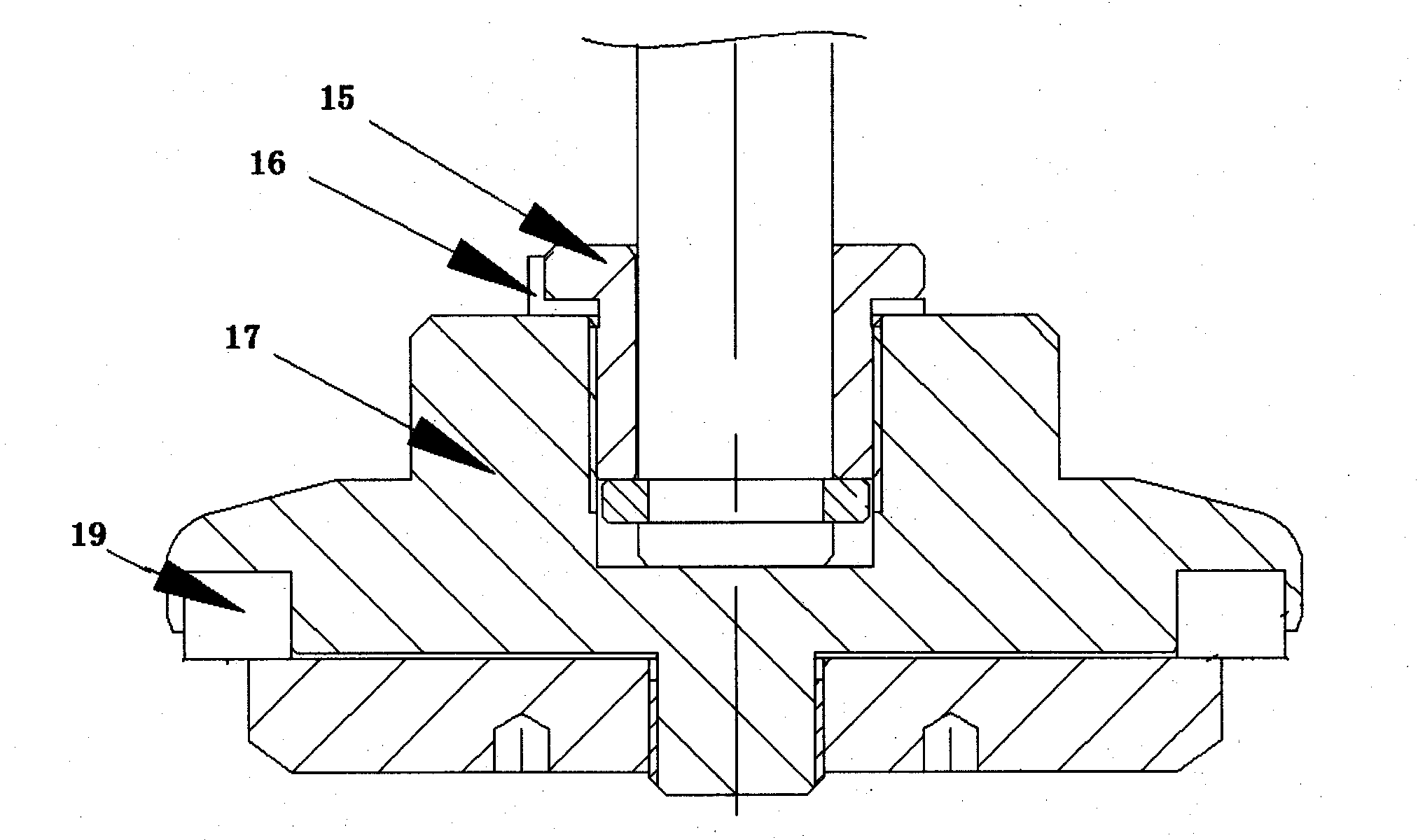 Two-position two-way piston type flanged buffer multi-medium angle seat valve