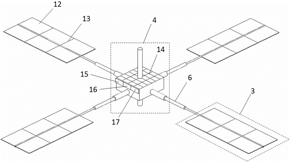 Solar sail spacecraft three-axis attitude control and execution mechanism