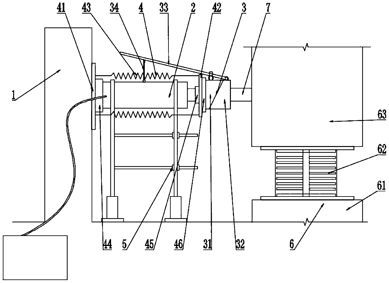 Test device with convenient installation and unloading for testing dynamic characteristics of seismic isolation building structure