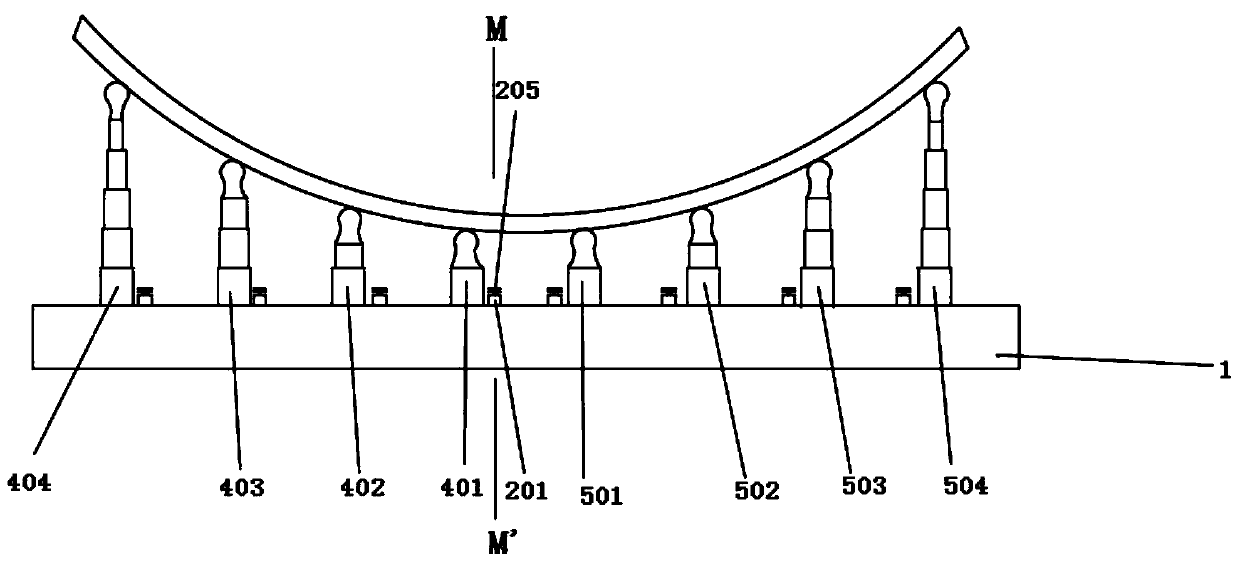 Large storage tank cylinder wall arc-shaped plate support