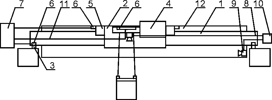 Crane for automatically positioning and aligning at position to search object in corresponding position in nuclear radiation environment