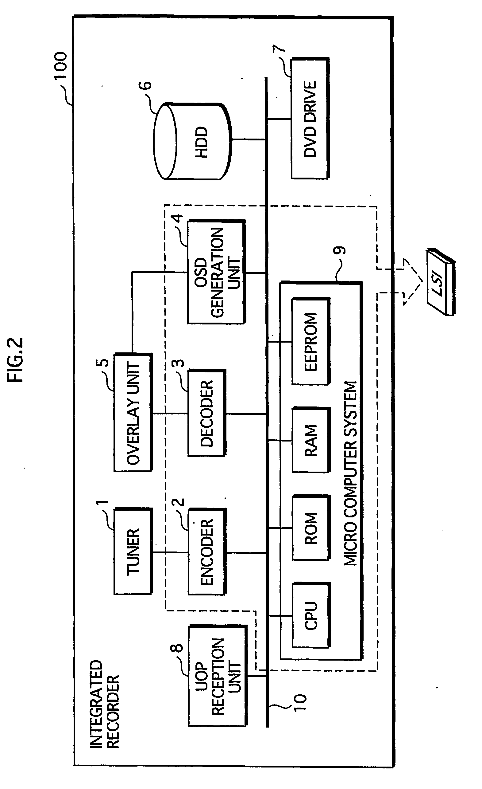 Recording device, and related control method, computer program and system lsi