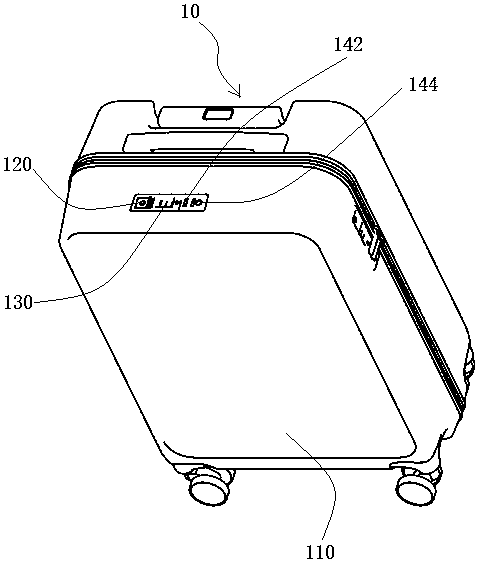 Luggage box with detachable part