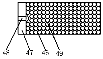 Flue gas desulfurizing, denitrating and dedusting device