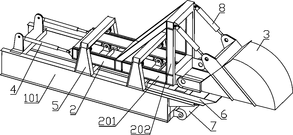 Novel single-bucket material taking machine and operation method thereof