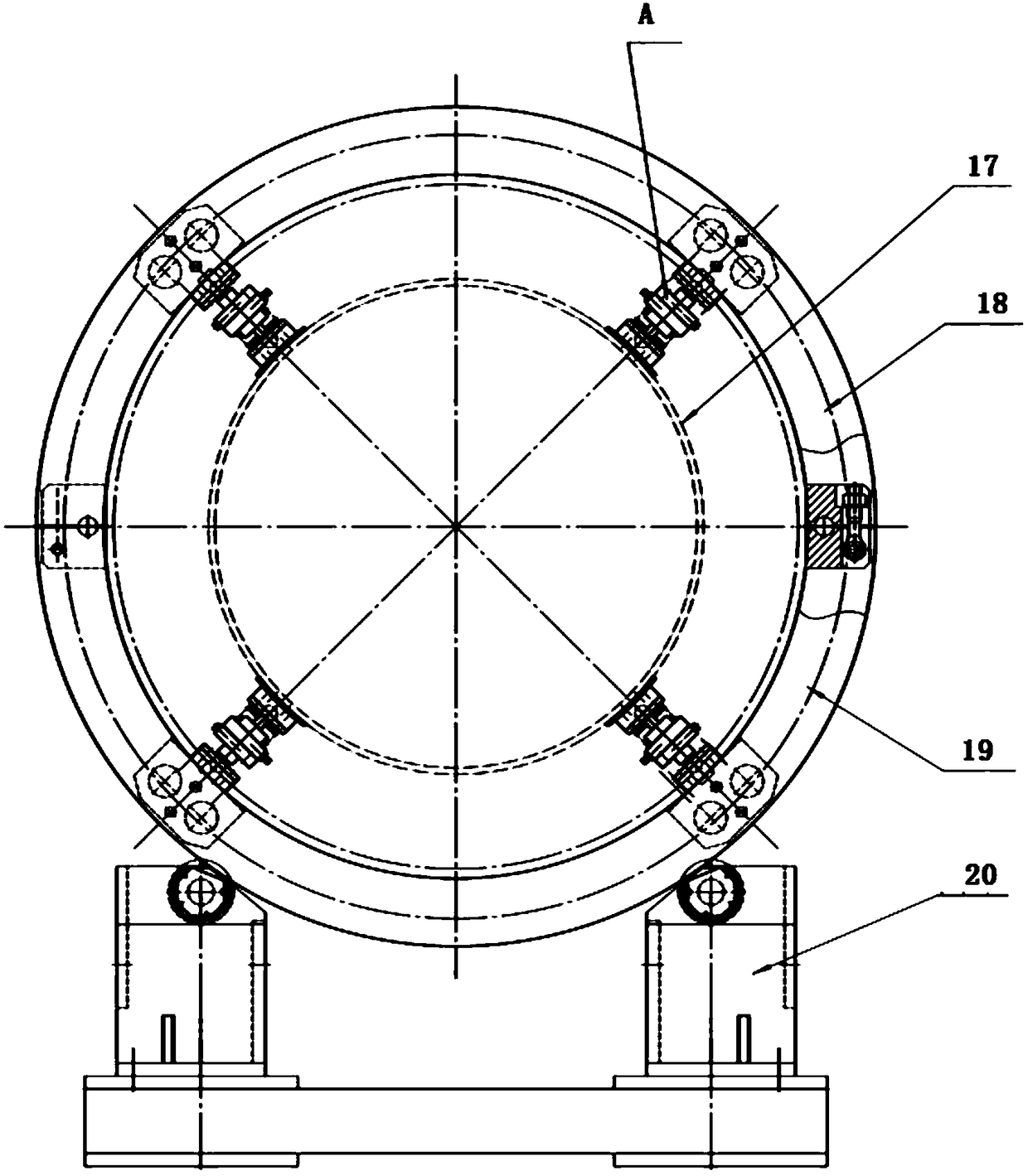 Self-adaptive resetting adjustable flexible supporting mechanism