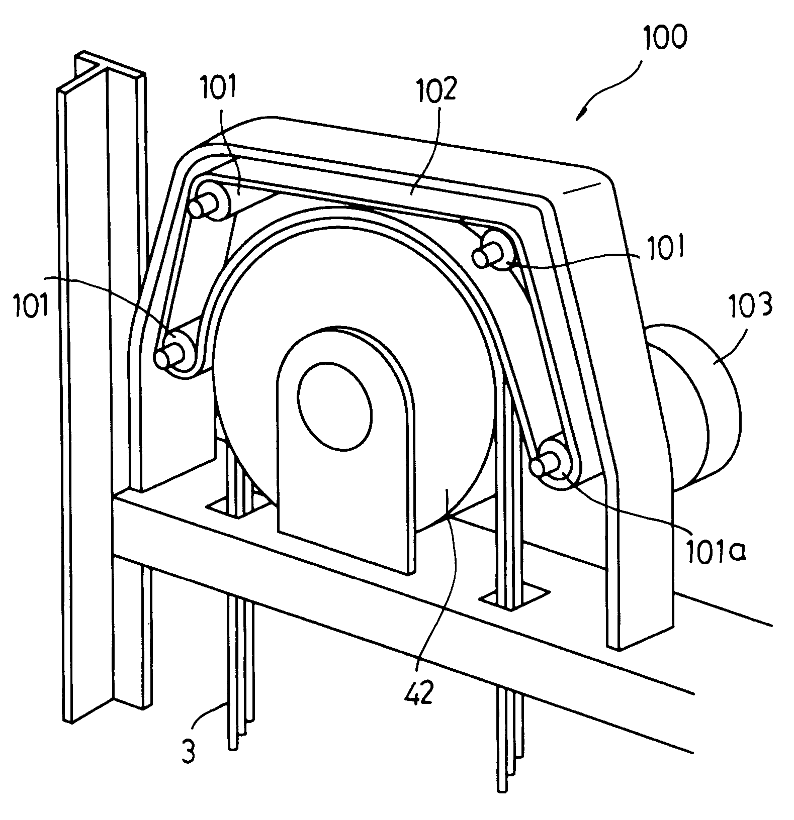 Both-way movable body driving mechanism and elevator using the same