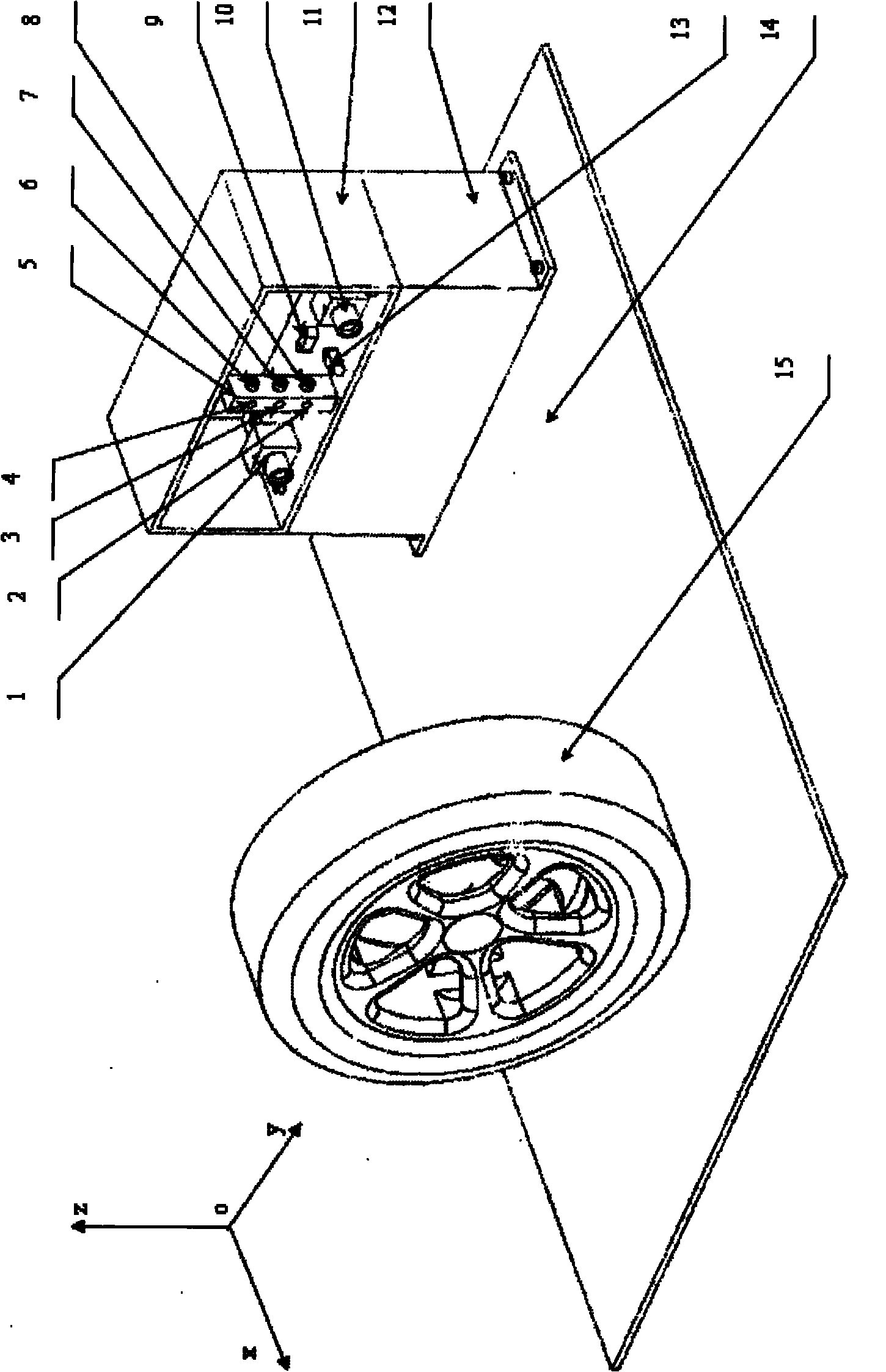 Machine vision-based spatial position detection system for automobile wheel planes and rims