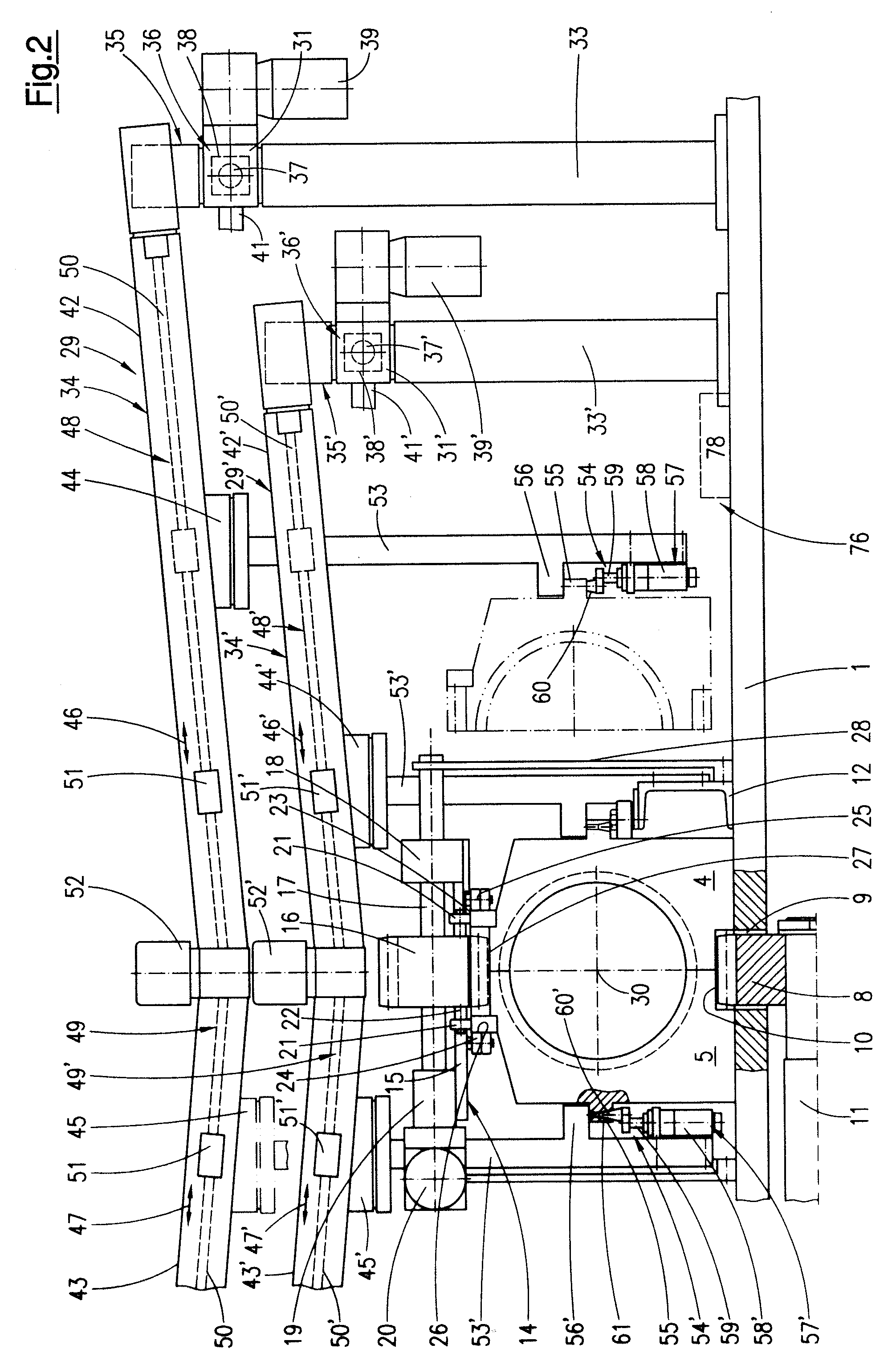 Method and apparatus for producing pipes having a transverse profile from thermoplastic material