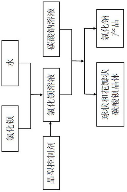 Preparation method of anhydrous barium carbonate crystals with special morphology