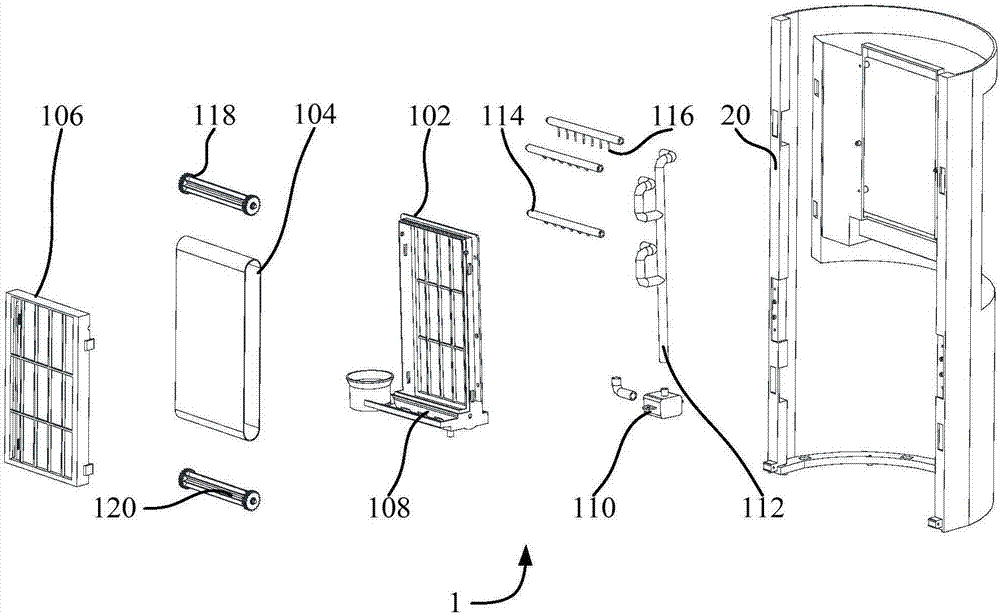 Humidifying filter assembly and air conditioner