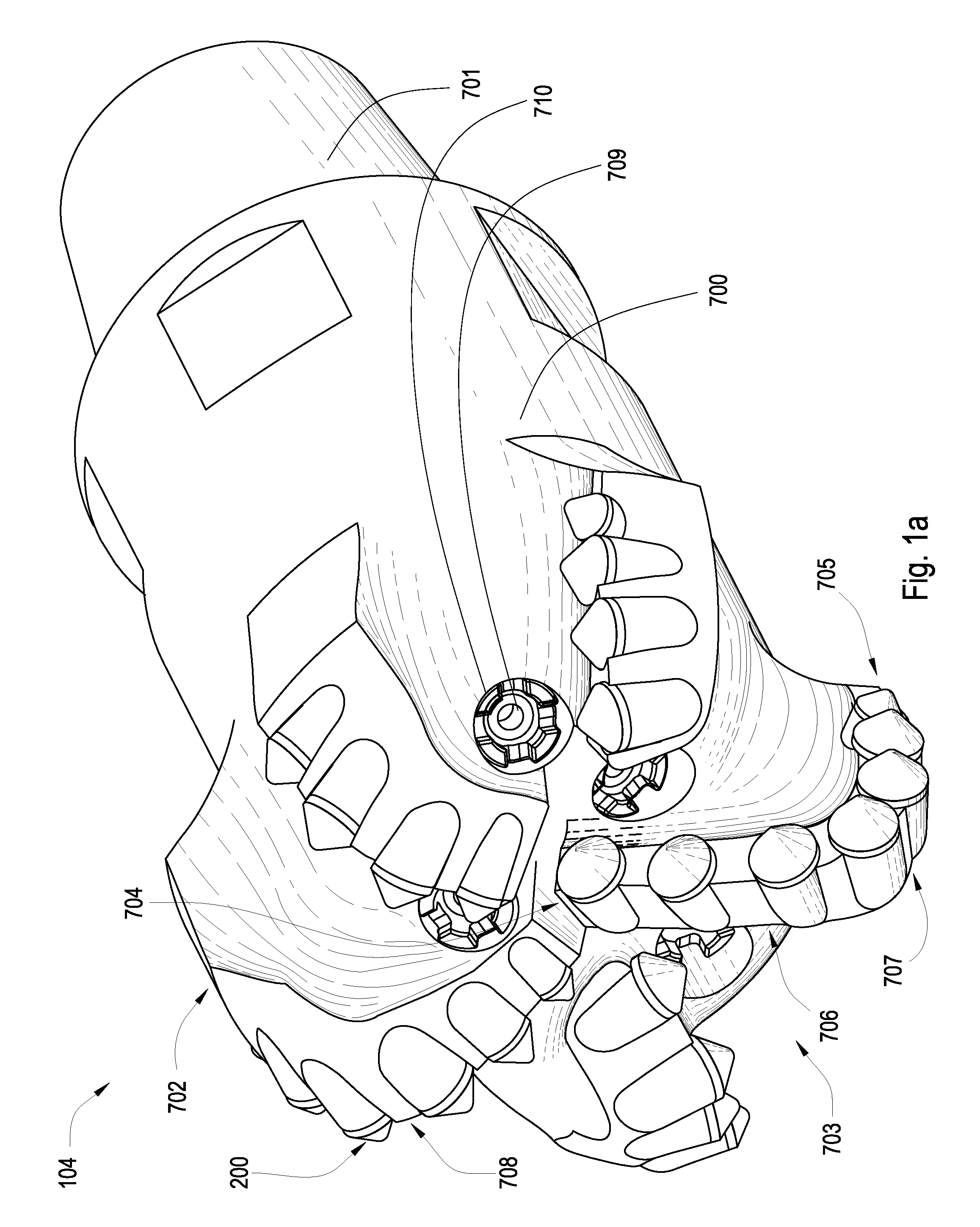 Pointed Diamond Working Ends on a Shear Bit