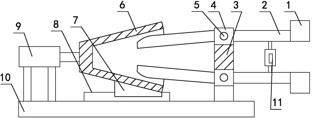 Hydraulic transmission external gear clamping device with clamping force measurable mechanism