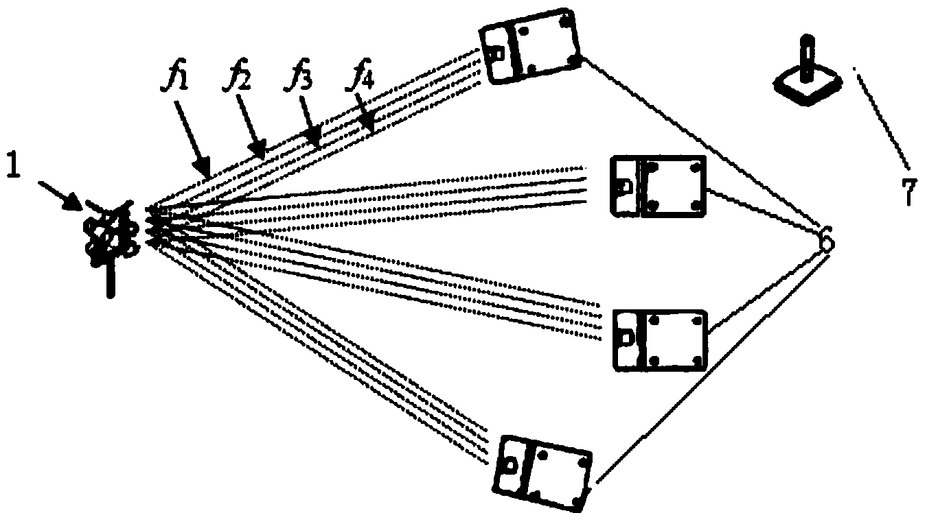 Measuring head space posture measuring method guided by ultrasonic positioning