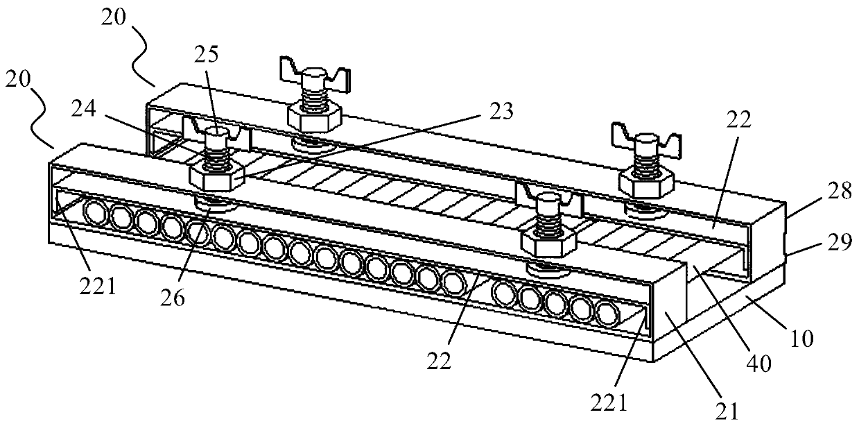 Separating device for pouring different strengths of concrete for beam and column joints