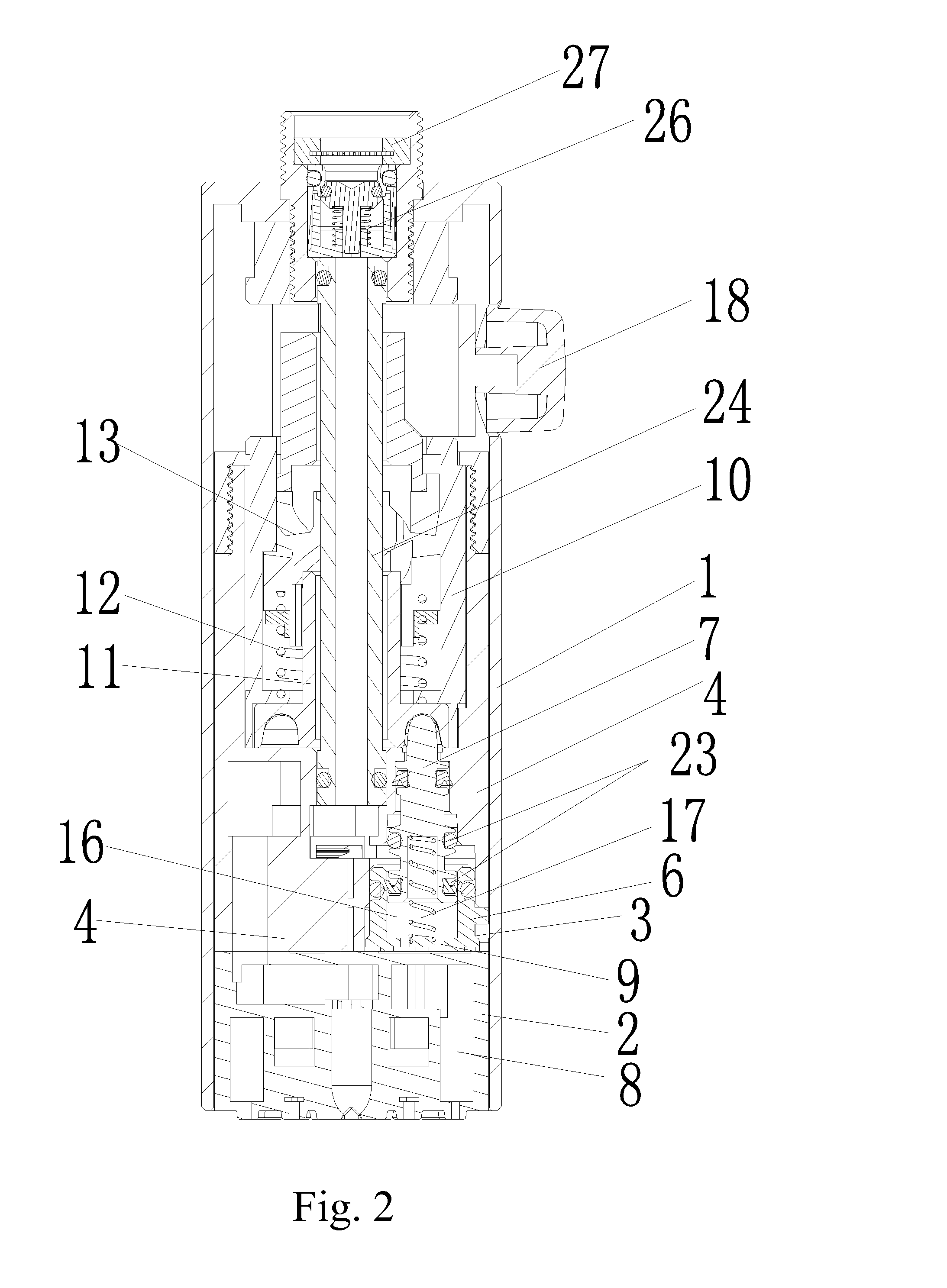 Single Push Button Multi-Function Water Output Switching Structure