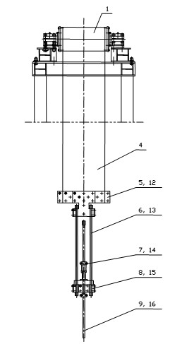 Single-derrick tower-type twin-well pumping unit