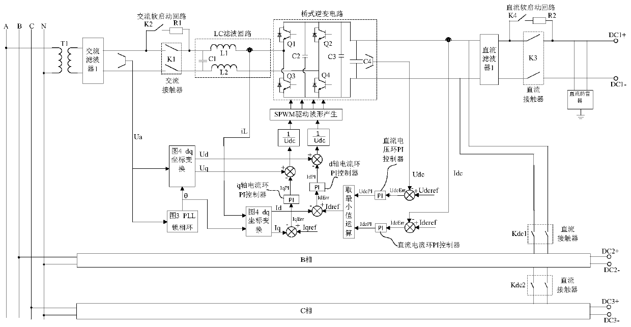 Single-stage energy storage converter and control method thereof