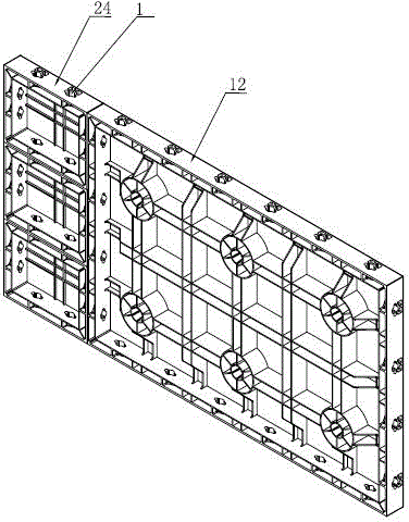 Combined type plane building template structure