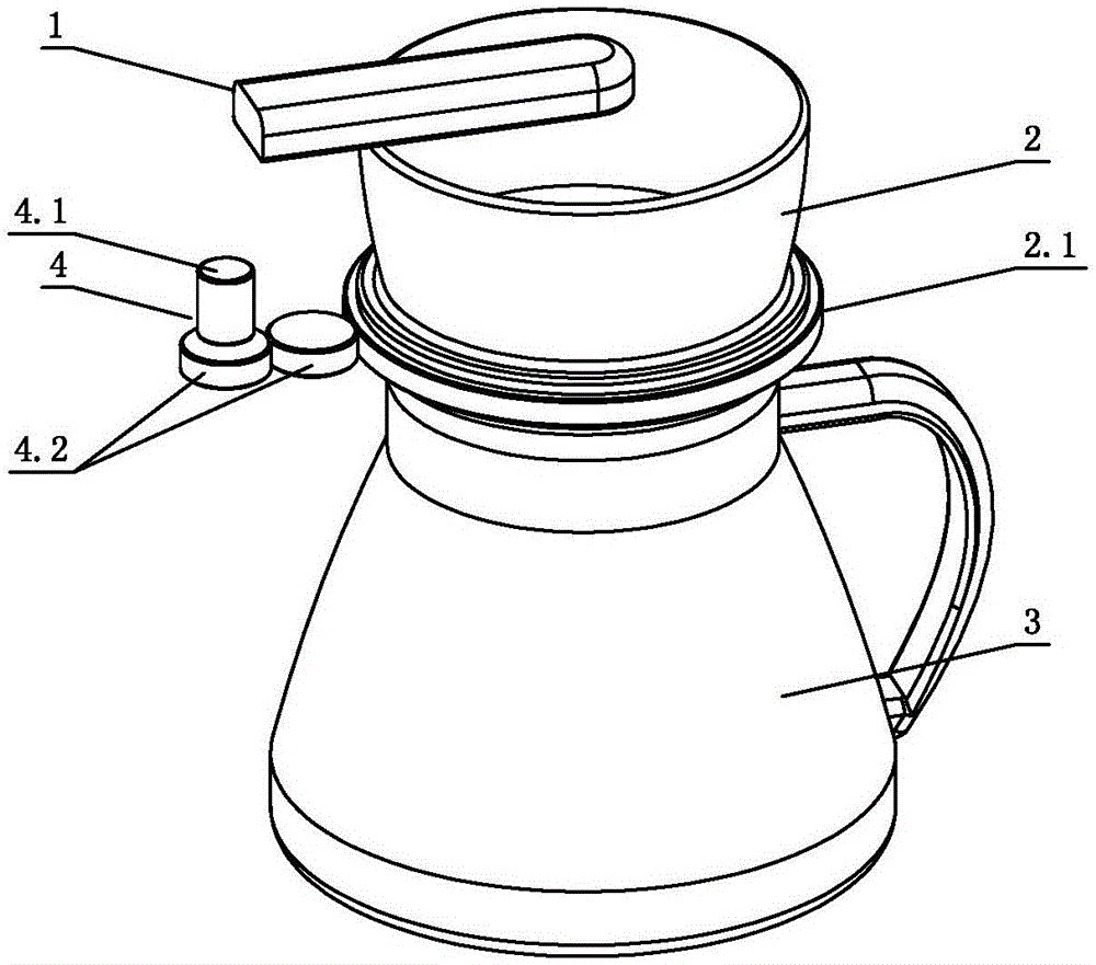 Human hand simulated rotary coffee maker