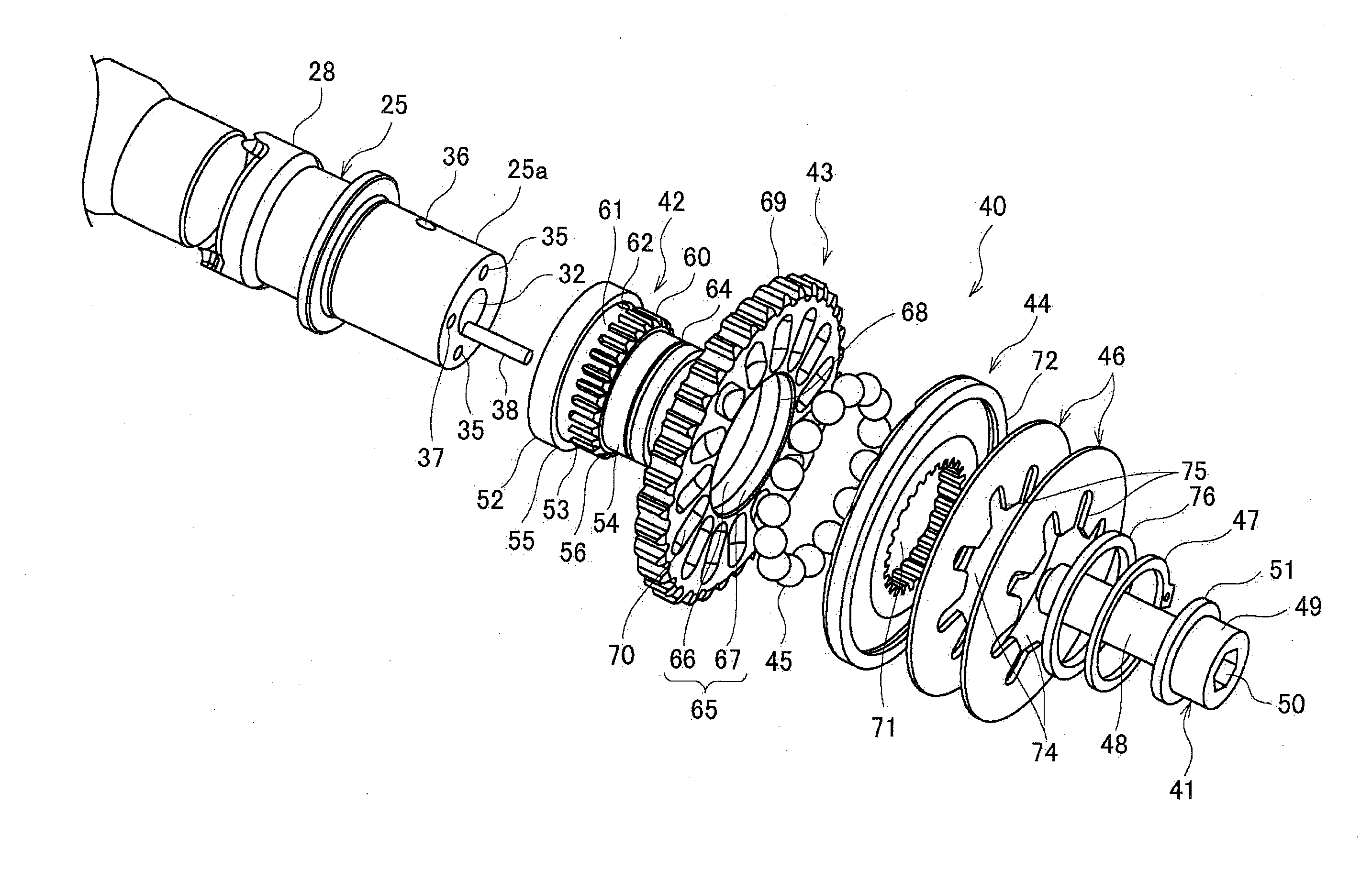 Valve gear for engine