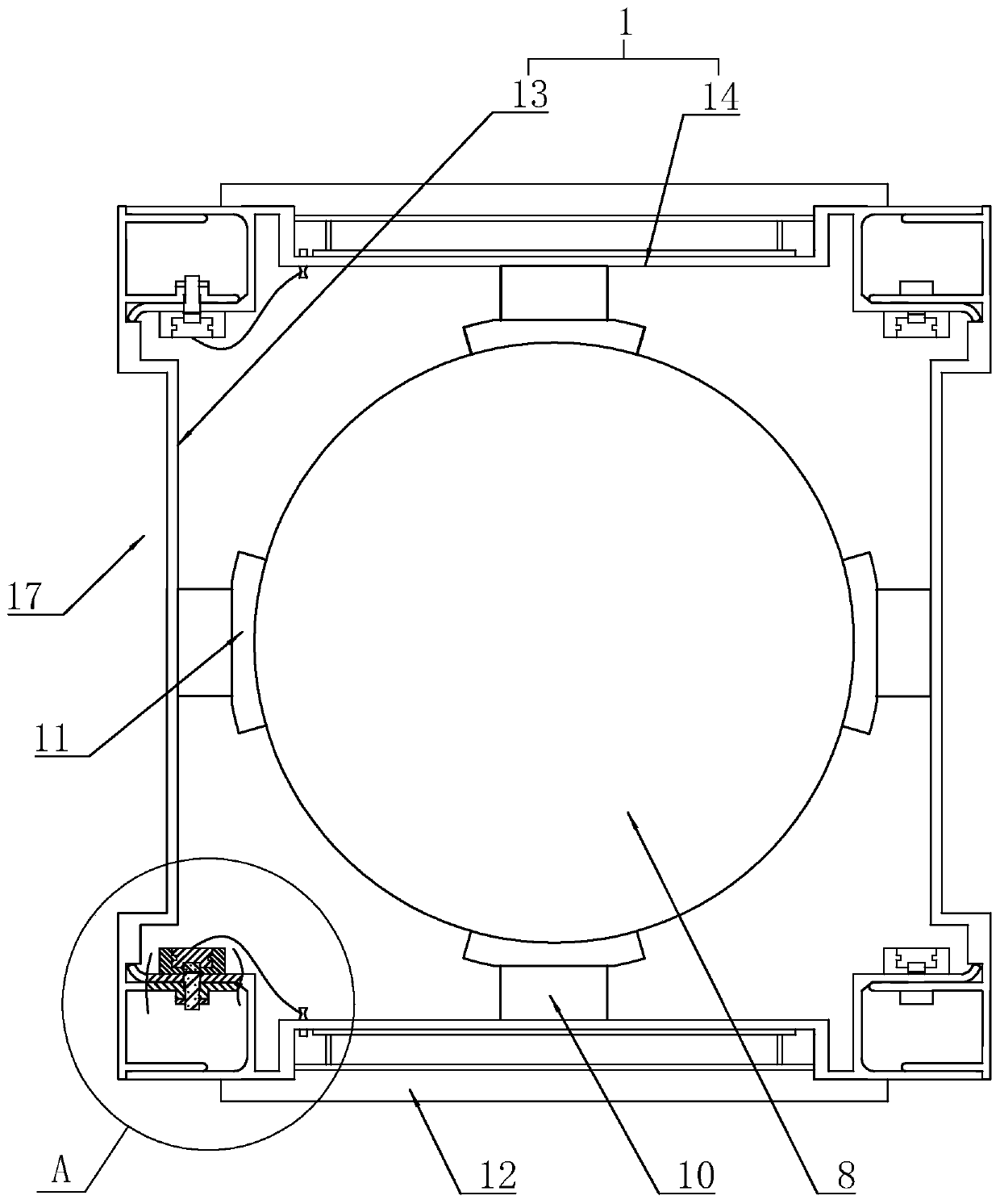 Beam column decoration assembly in public place