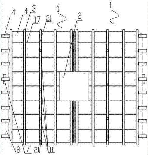 Cleaning-convenient tree-pit bottom support plate system