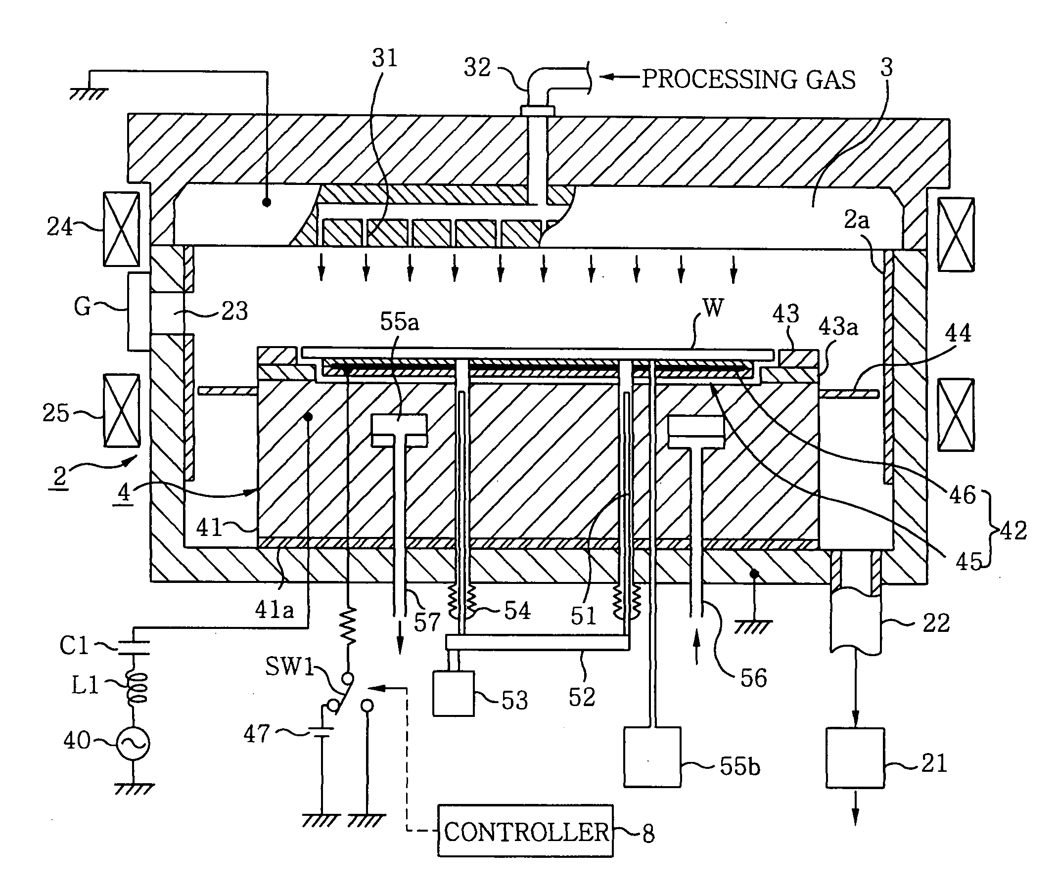 Internal member of a plasma processing vessel