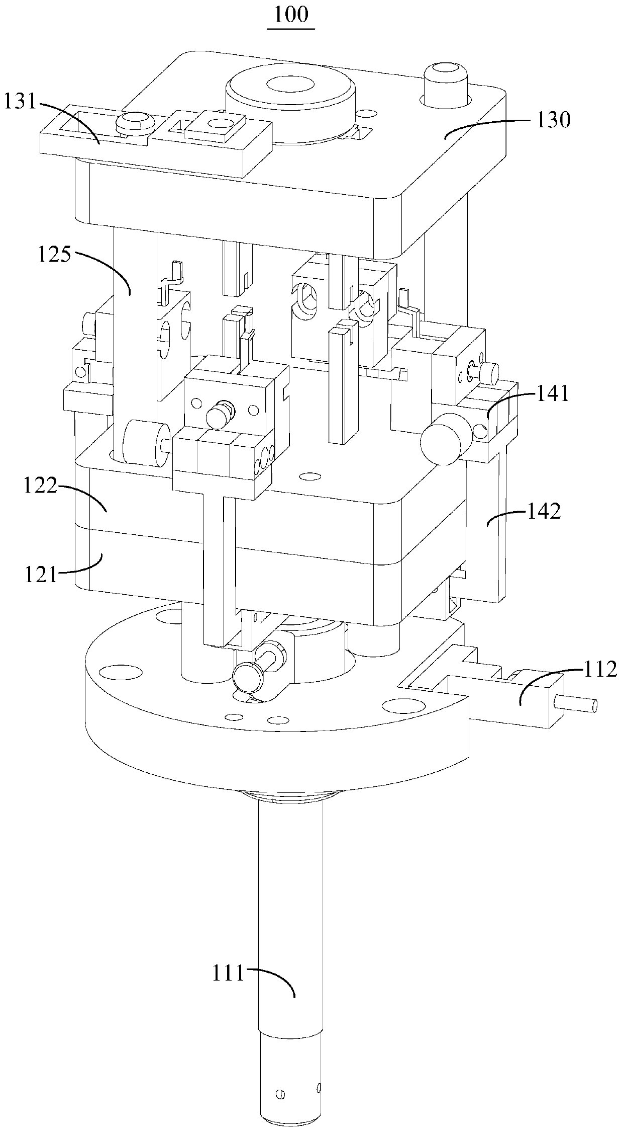 Welding jig for laser tin soldering of hexahedron