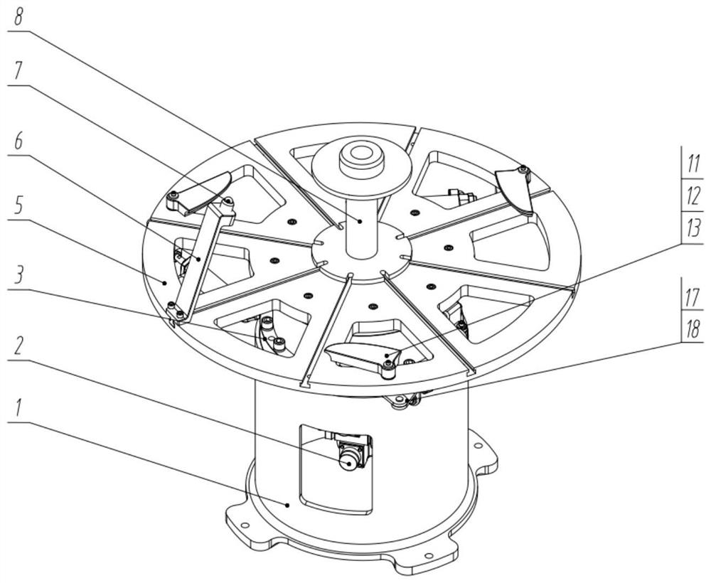 Automatic hub clamping positioner for robot grinding and polishing