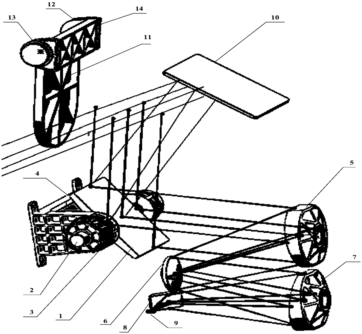 Calibration optical system based on geosynchronous orbit differential absorption spectrometer