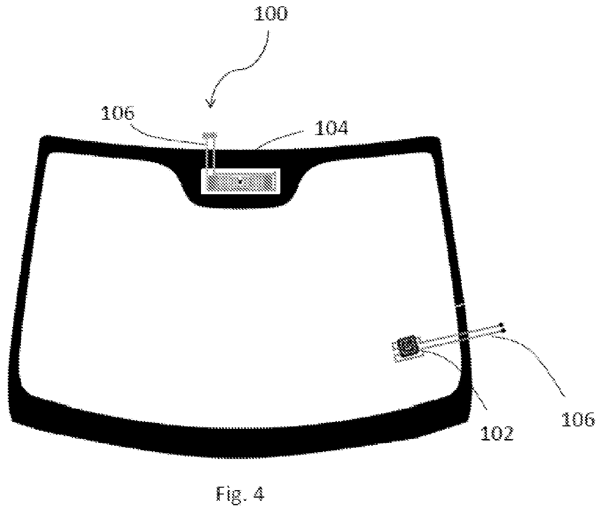 Laminated glazing with embedded data transponder