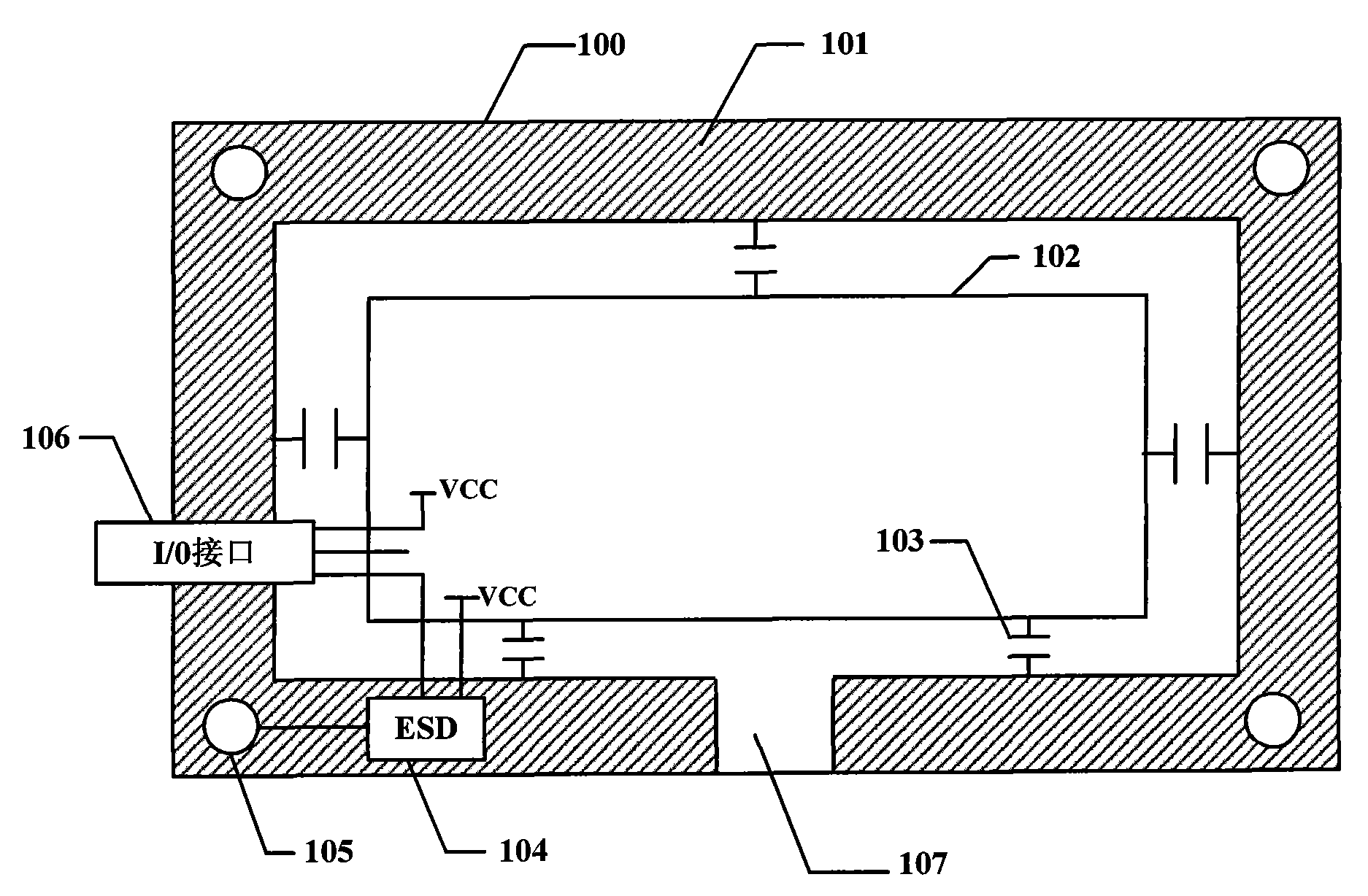 Circuit board with static protection structure