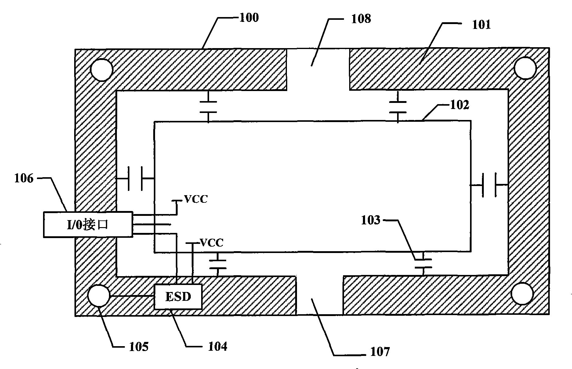 Circuit board with static protection structure