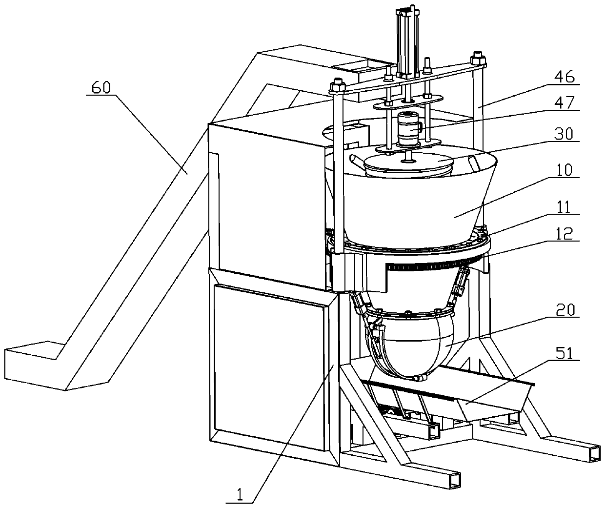 Novel granular oolong tea forming equipment and forming method thereof