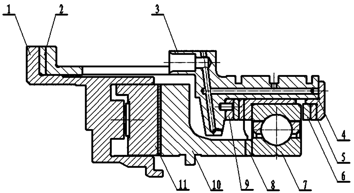 Long-service-life composite bearing for combustion gas turbine