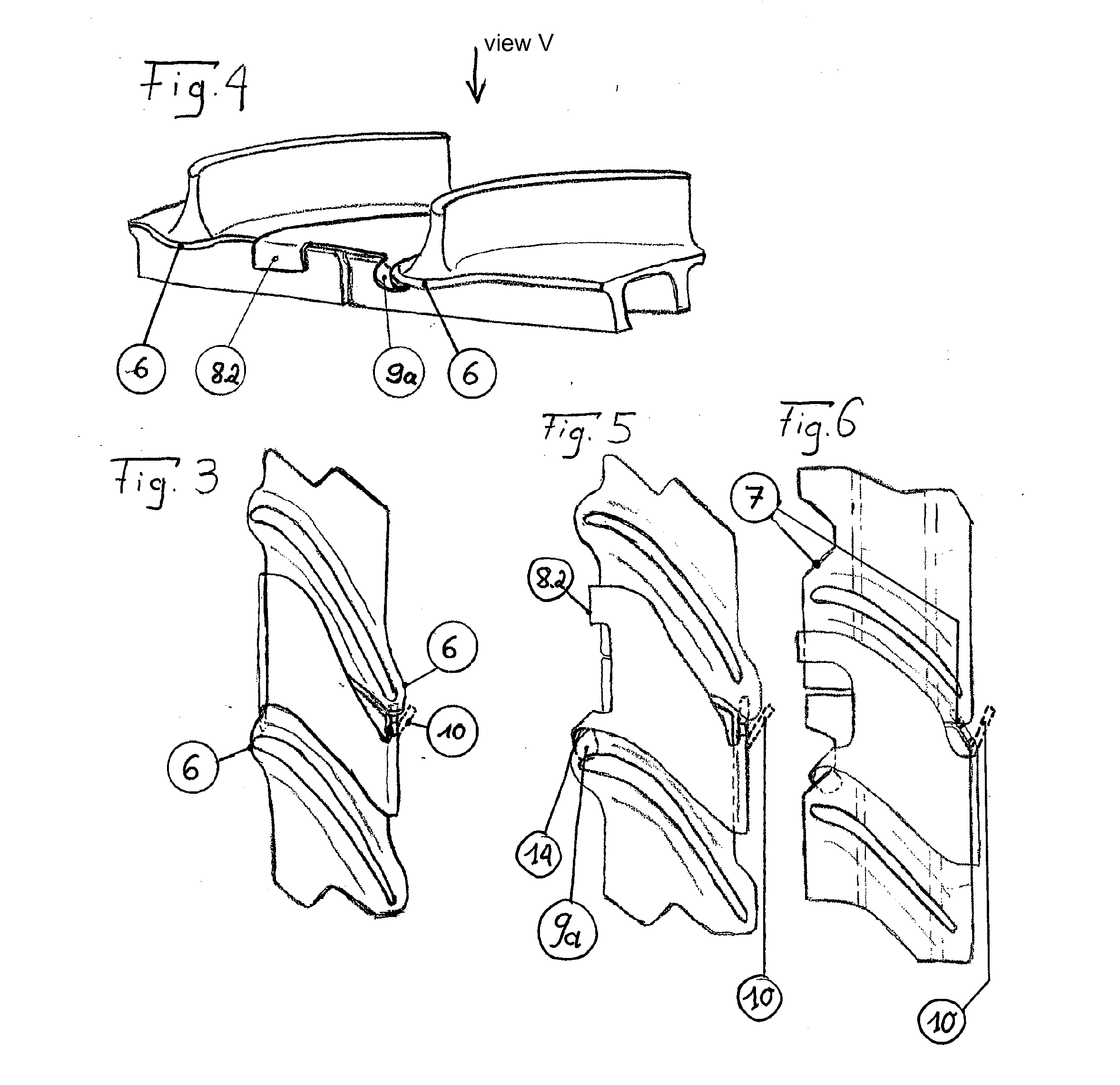 Balancing body for a continuous blade arrangement