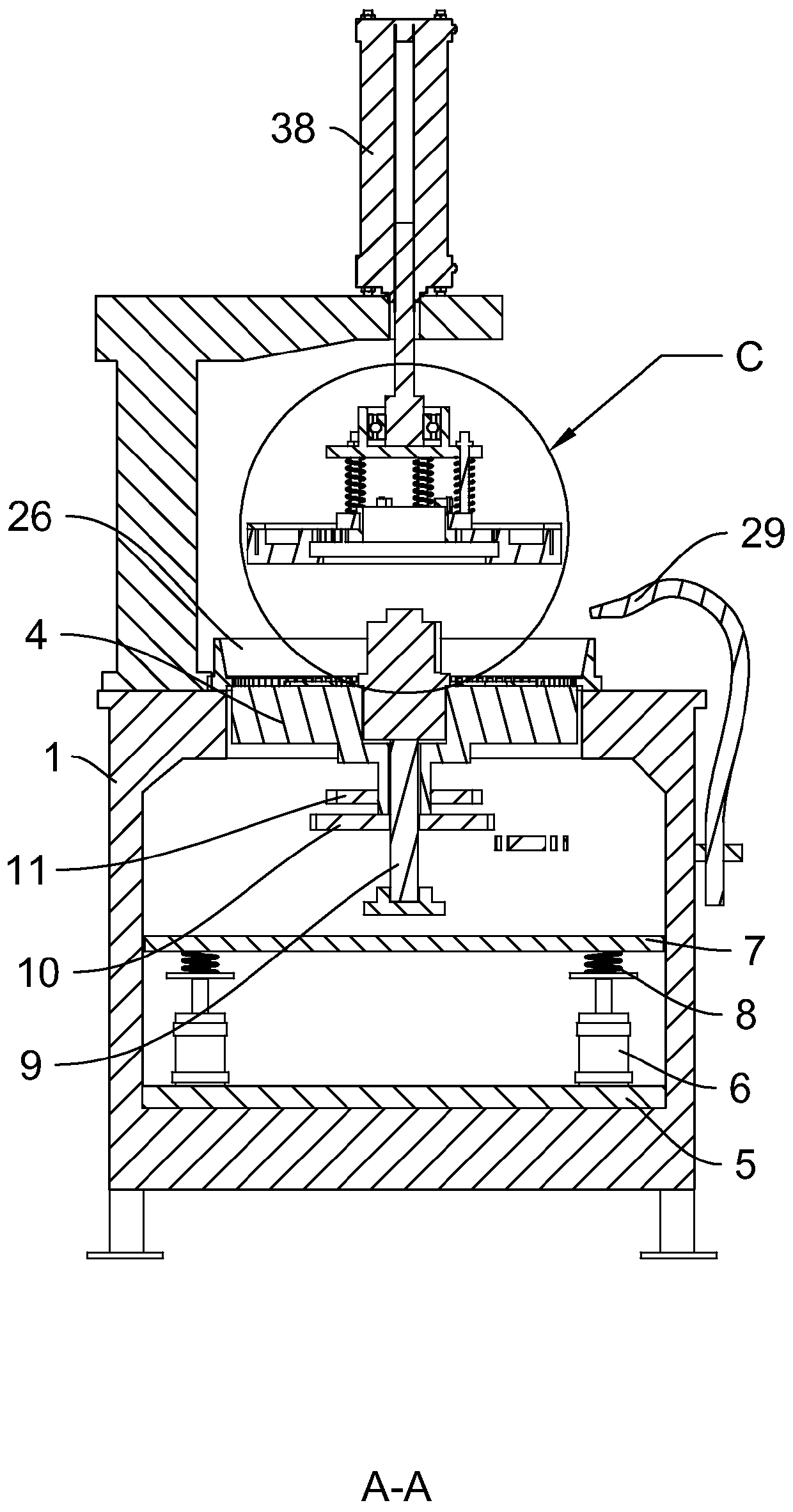 Lens thickness processing system and processing technology thereof