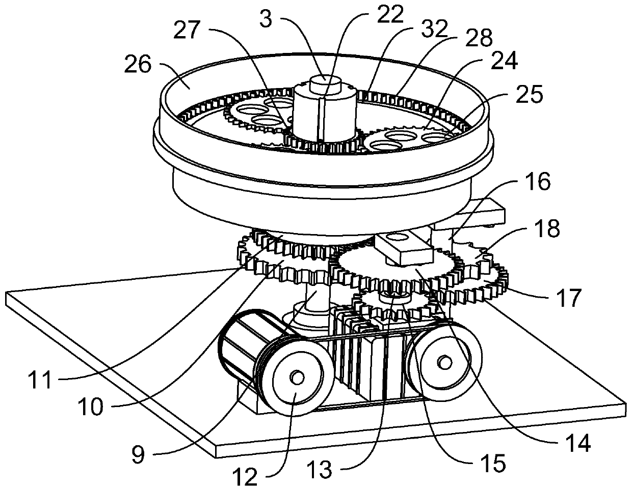 Lens thickness processing system and processing technology thereof