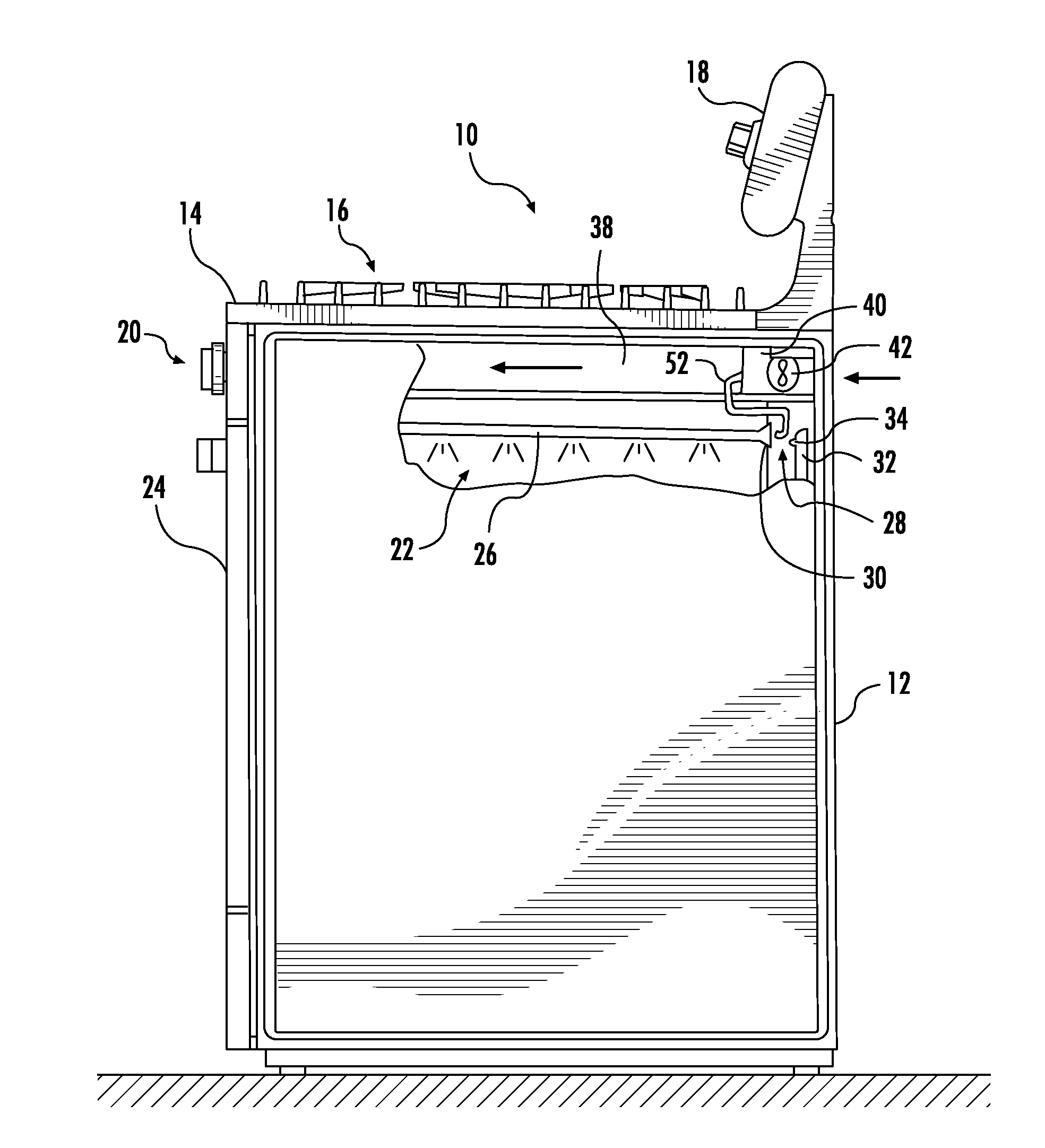 Home appliance with supplemental combustion air supply apparatus