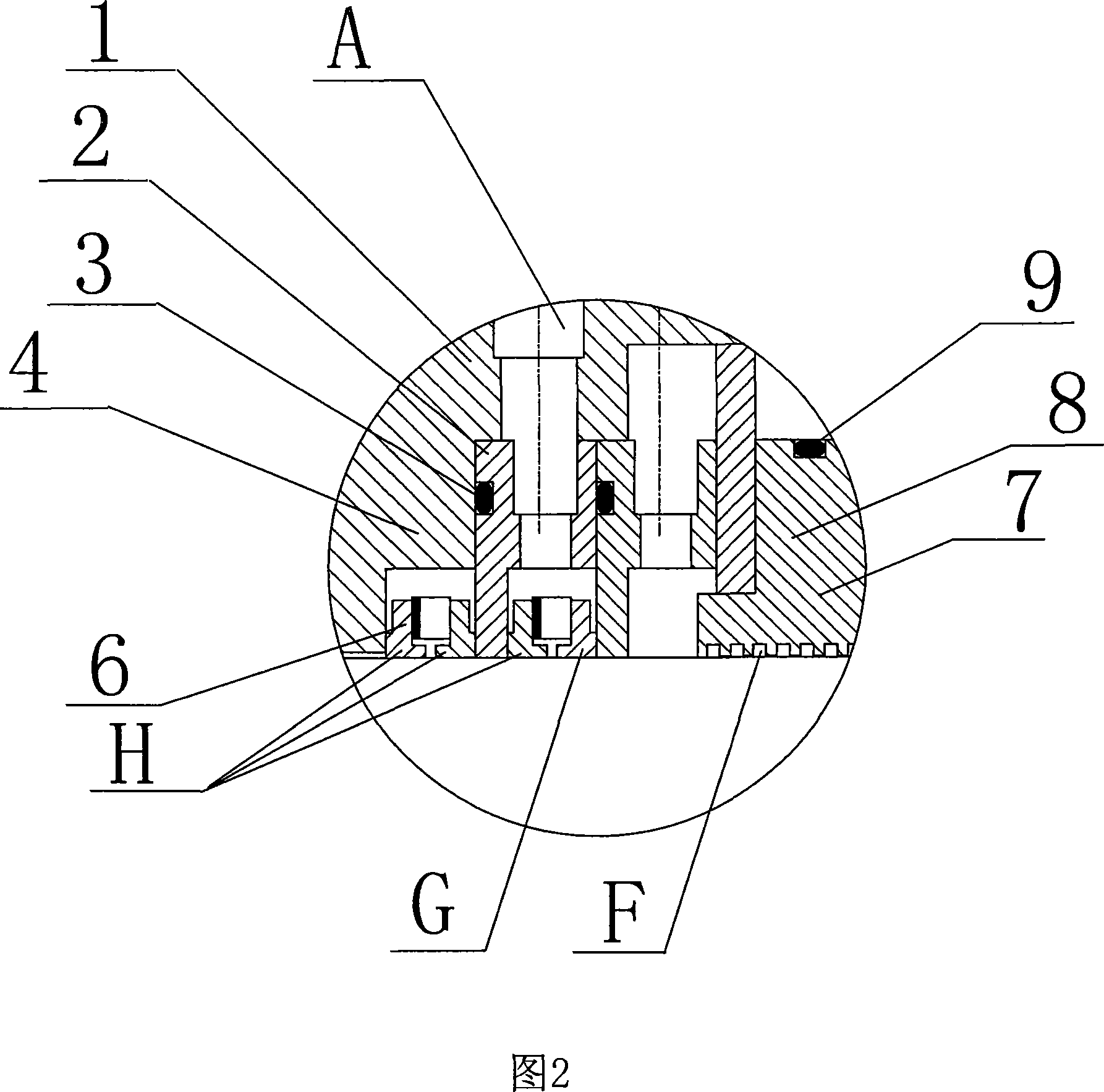 Dry helical lobe compressor host rotor spindle rotor spindle sealing structure