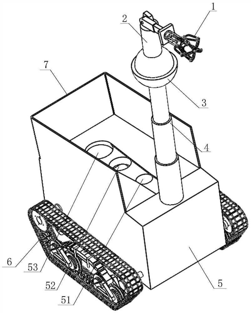 Apple picking, classifying and collecting integrated machine