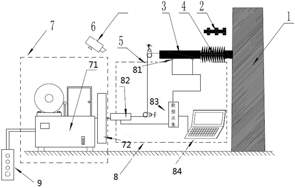 Experimental system and method for guiding replacement of tension insulator of high-voltage power transmission conductor