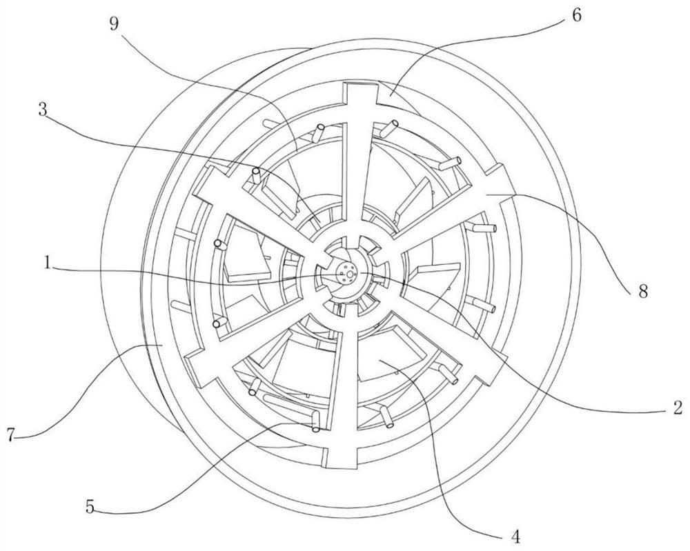 Ammonia low-nitrogen multi-stage rotational-flow burner