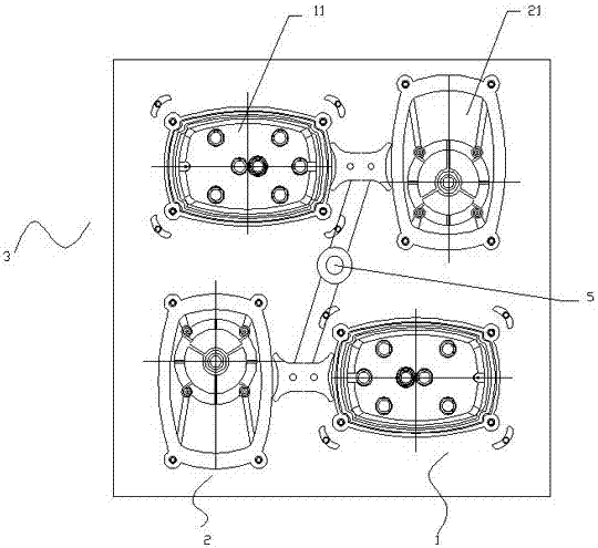 Die-casting forming die for motor conjunction box