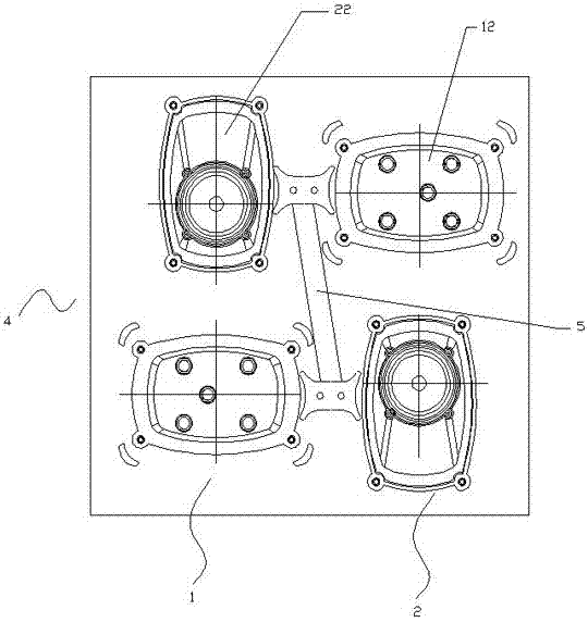 Die-casting forming die for motor conjunction box