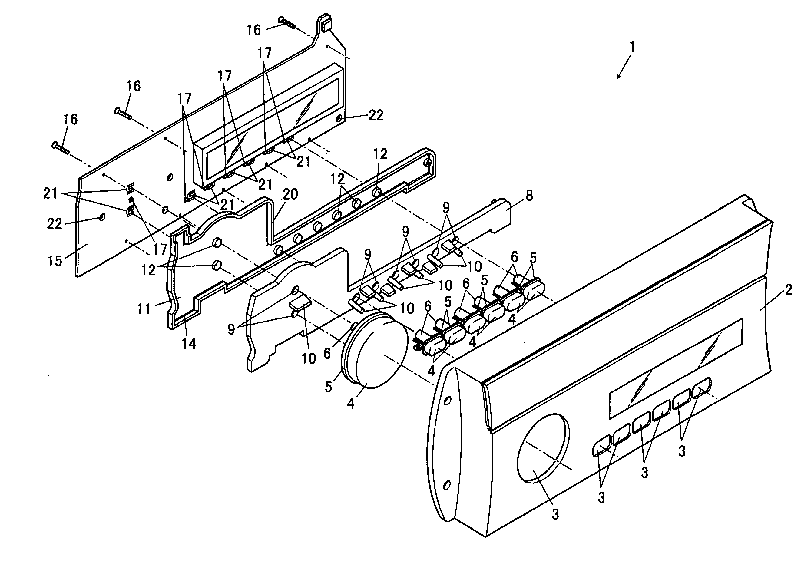 Button waterproofing structure