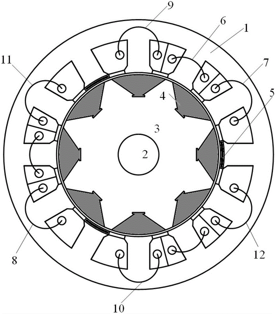 Mixed excitation segmented rotor switch flux motor and working method thereof