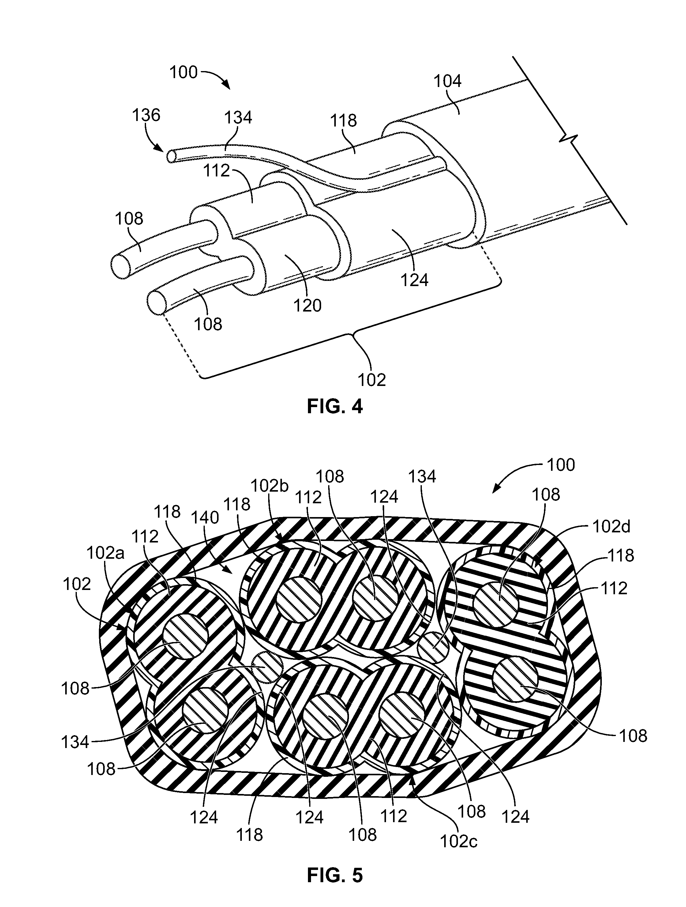 Electrical cable with shielded conductors